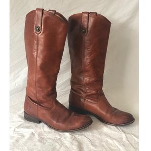 Frye Brown Leather ‘Melissa Button’ Boot